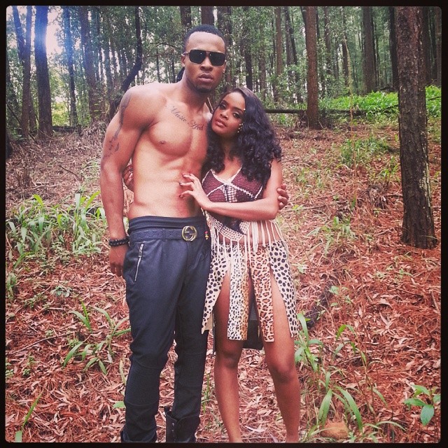 Flavour-and-Big-Brother-Africa-winner-Dillish-Mathews-on-the-set-of-Ikwokrikwo-music-video